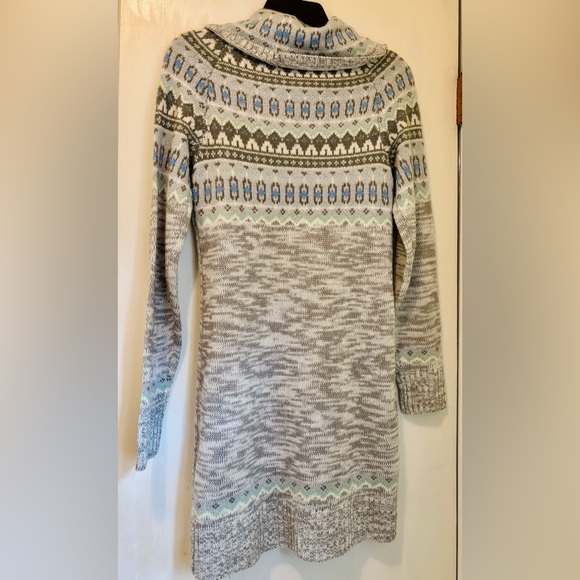 Maurices Gray Blue Knit Long Sleeve sweater Dress Winter size Medium - Picture 2 of 5
